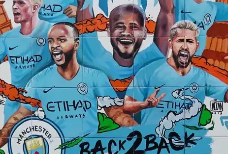 football mural in india for manchester city