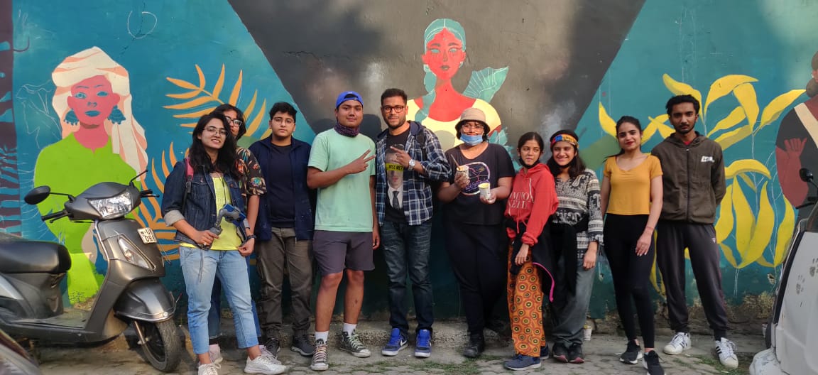 ladies first street art team in dehradun