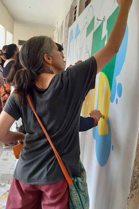 Participant at our street art workshop in Dehradun