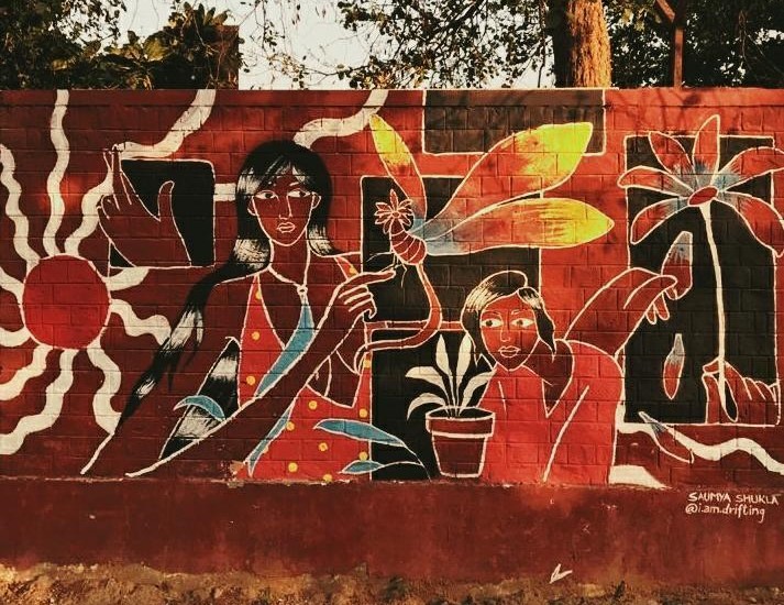 saumya shukla at ladies first street art gurugram