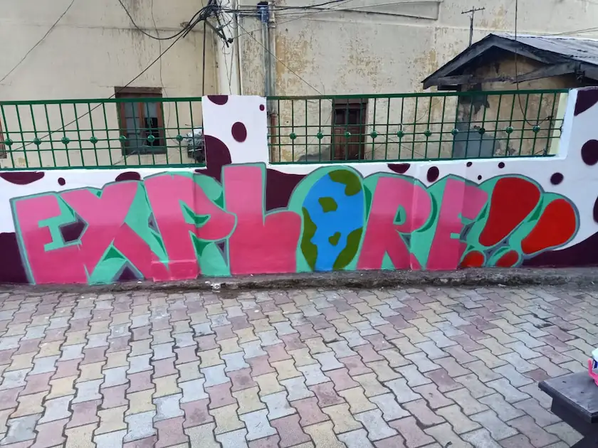 Explore power words street art by wicked artist for Nainital Graffiti 4